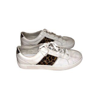 UGG Dinale Exotic Coconut Milk Leopard Print' LeatherLow Top Sneakers Size 12
